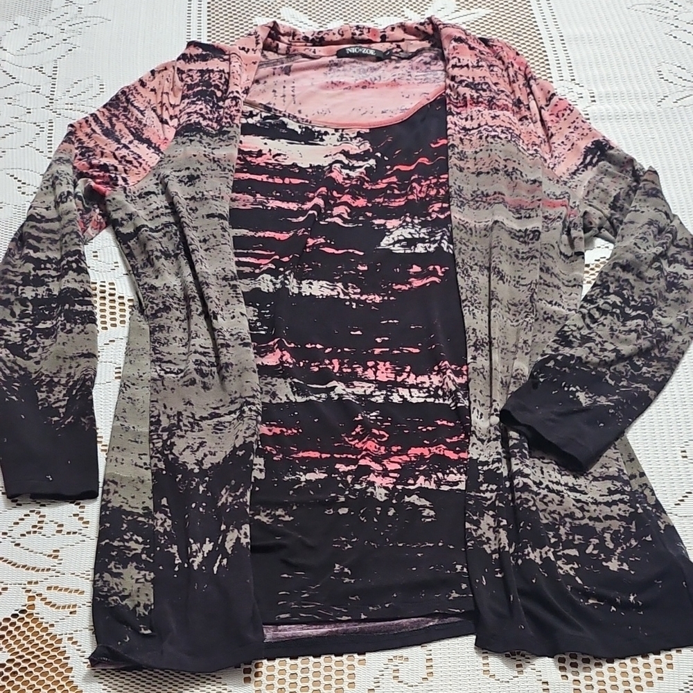 NIC+ZOE Multicolor All In One Cardigan - Picture 3 of 9